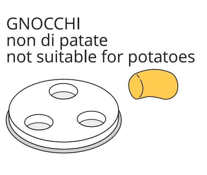 Matryca do makaronu Gnocchi ø 12 mm - widok z przodu
